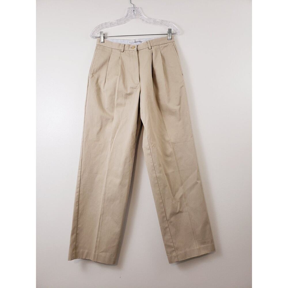 (M5) Y2K Tommy Hilfiger Womens Pants Size 6 High-Waisted Pleated Khaki Chino